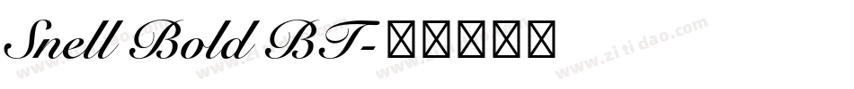 Snell Bold BT字体转换